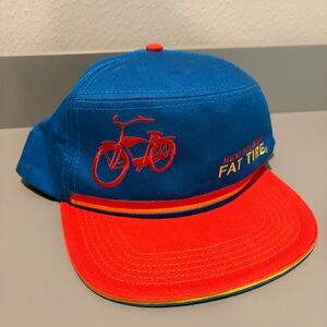 Belgium Brewing Fat Tire Embroidered Beer Hat Cap Orange Blue Adjustable Bicycle